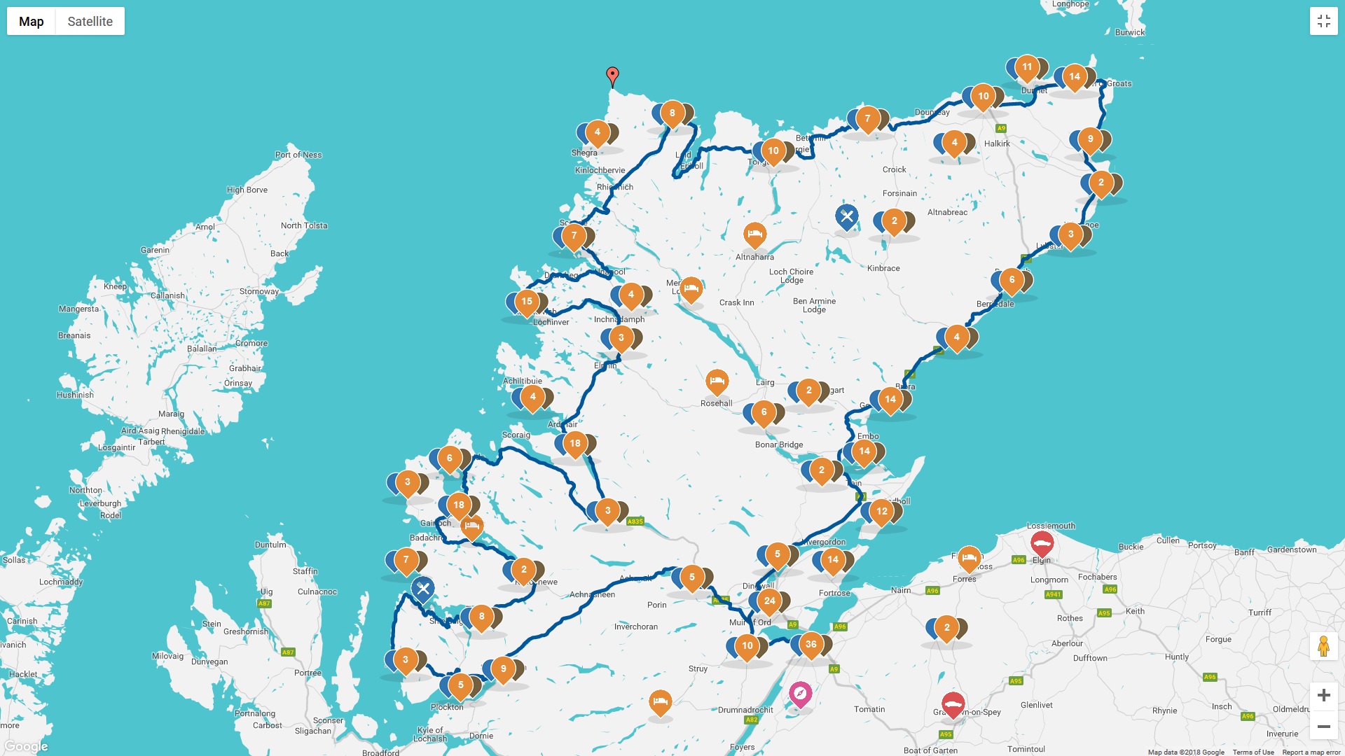 NC500 Map ThatGuyBry The Live Your Life Blog
